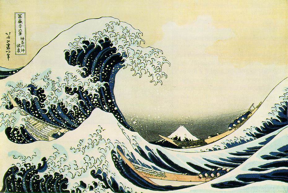 Hokusai, Katsushika - The Great Wave - 1831 - Polychrome woodblock print on paper.